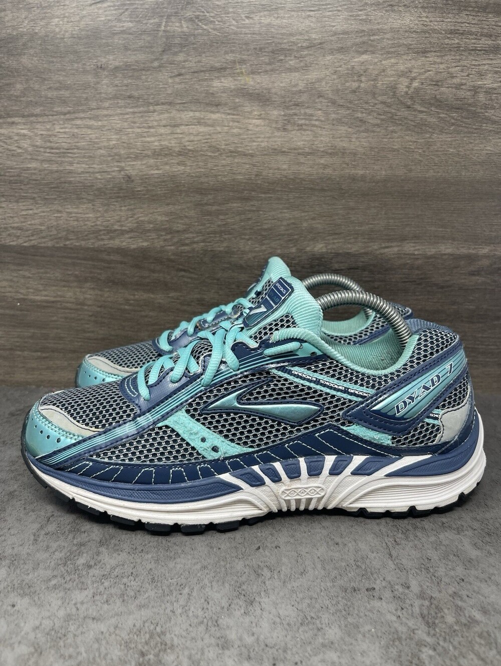 Brooks Dyad 7 Womens Size 9.5 Blue Aqua Teal Running Walking Stability Shoes